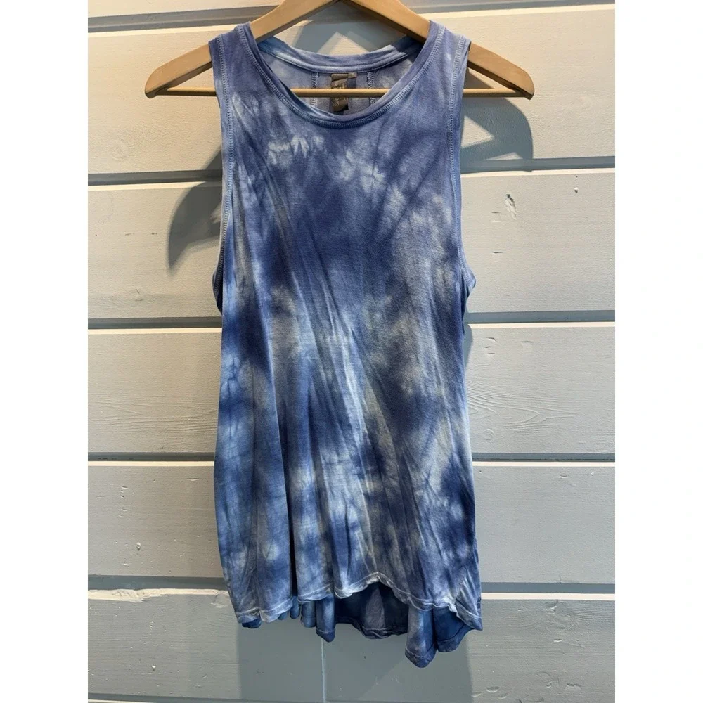 Sweaty Betty Blue Tie Dye Easy Peezy Tank Top Womens S Athleisure Boho Flowy - Picture 6 of 9